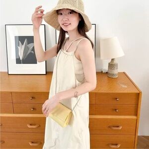 kastane midi beige dress
